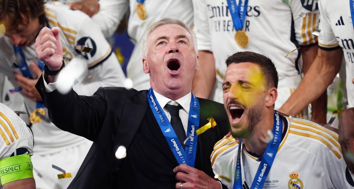  Carlo Ancelotti éblouit Wembley avec sa danse après le sacre du Real Madrid