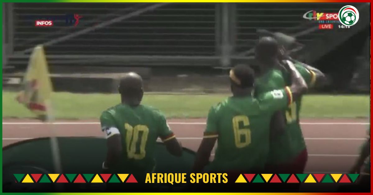 Mondial 2026 (Q) : Ngadeu ouvre le score pour le Cameroun de la tête sur un corner de Ngamaleu