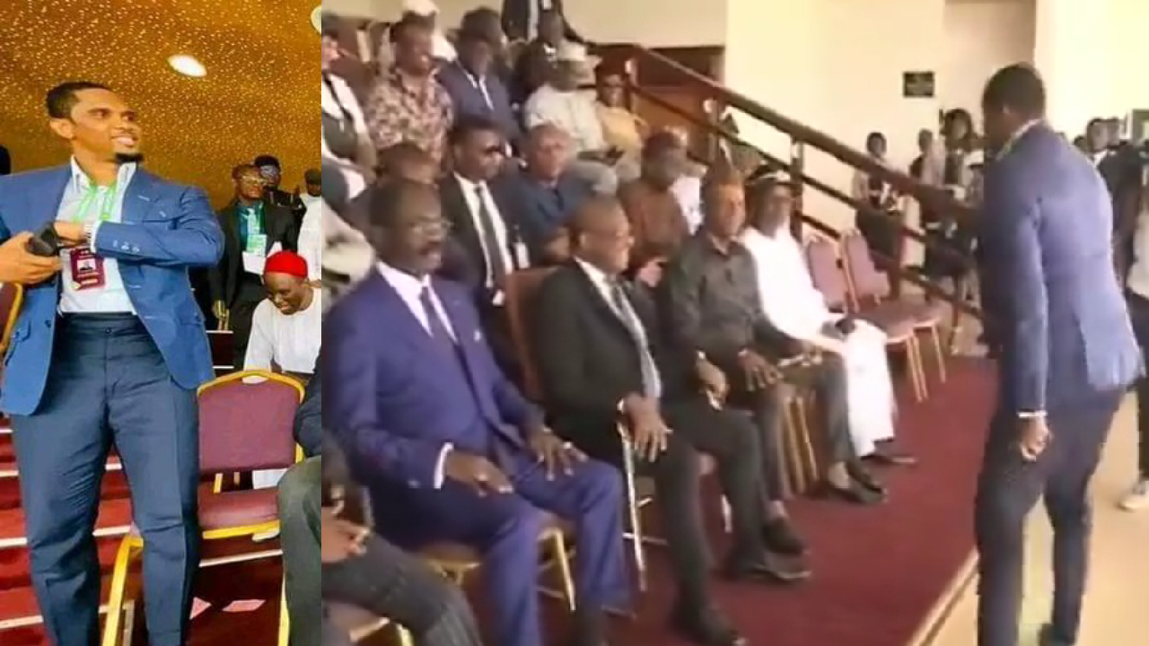La vidéo a fuité, le ministre des sports méprise Samuel Eto’o au stade, sa réaction surprend !