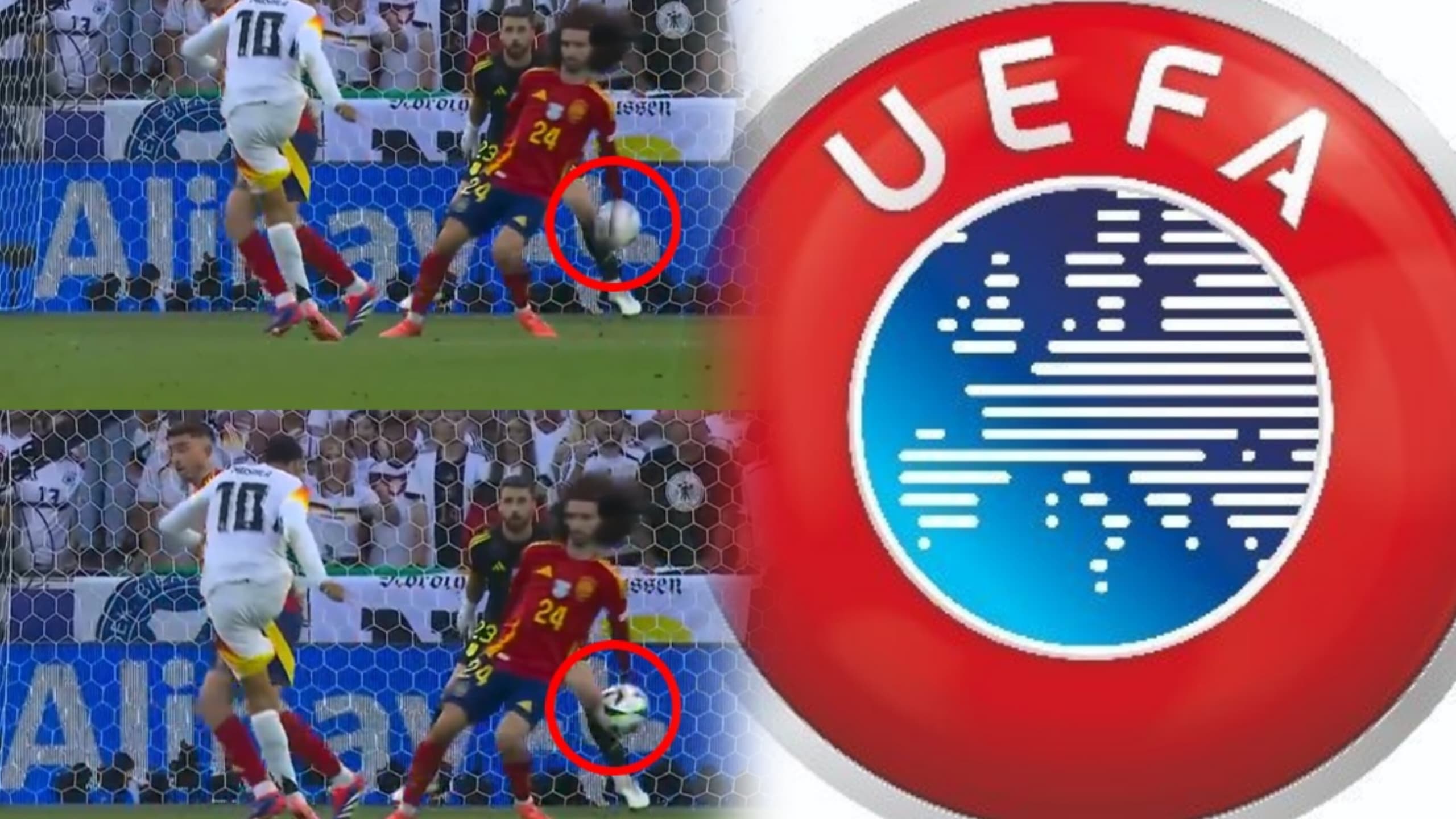 Espagne-Allemagne : L’UEFA tranche sur la main de Cucurella, fin de la polémique !