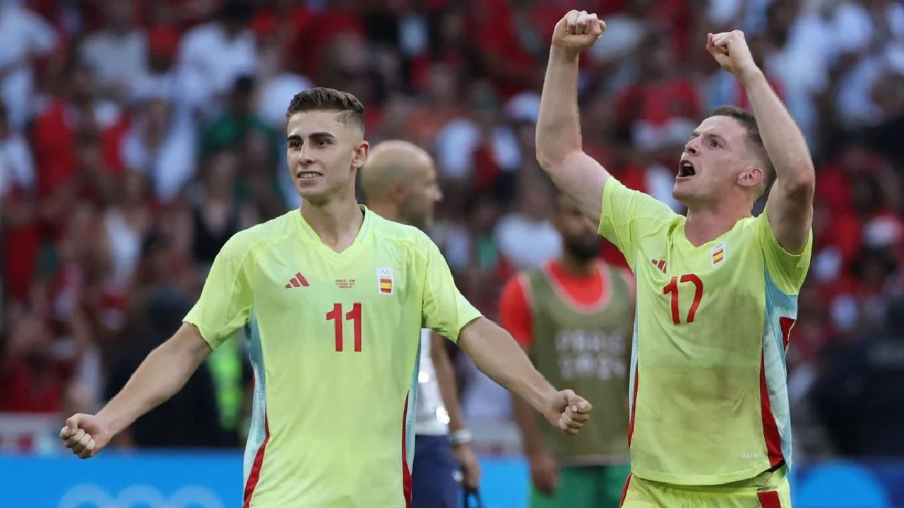 Finale France Espagne (JO Paris 2024) Fermin Lopez met deux buts