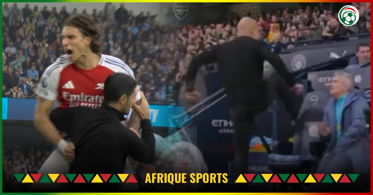 VIDEO : le geste violent de Guardiola après le but d’Arsenal !