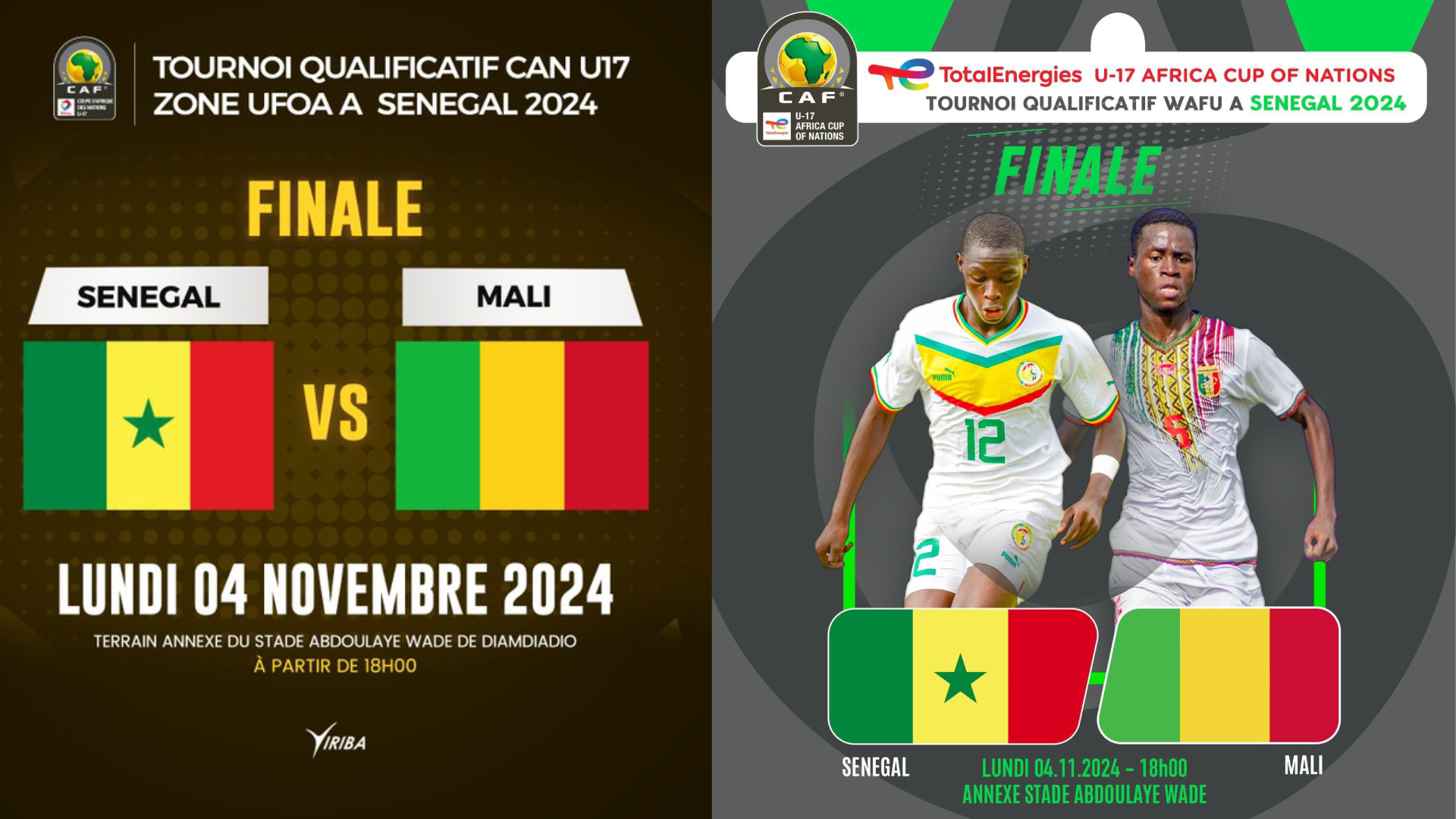 Sénégal vs Mali : Suivez EN DIRECT la finale tournoi UFOA/A U17 !