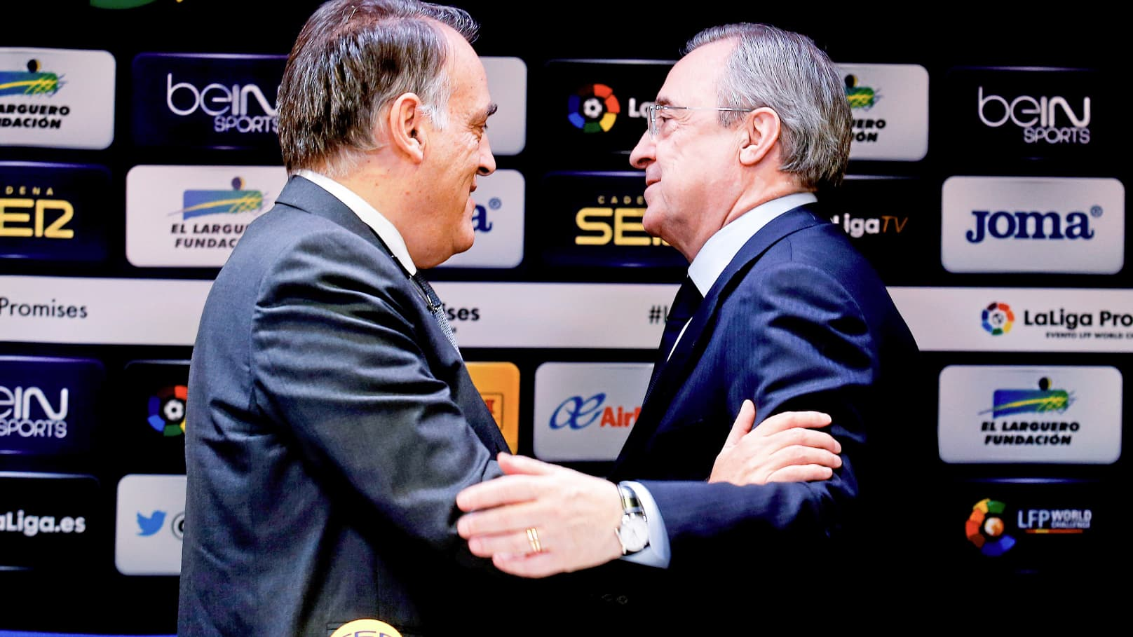  Javier Tebas tacle violemment Florentino Pérez