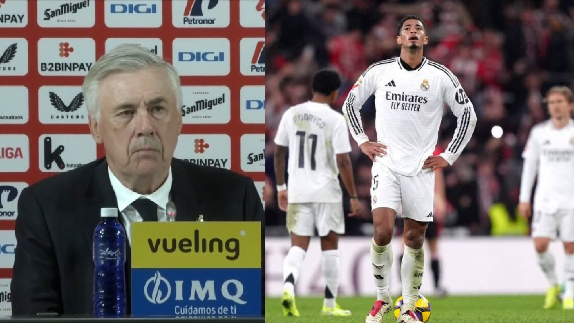 La réaction frustrante de Carlo Ancelotti après le match contre Bilbao : « Nous avons joué dans des stades… »