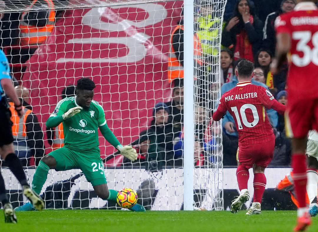 L’arrêt incroyable d’André Onana qui sauve Manchester United face à Liverpool (vidéo)